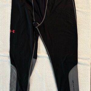 Under Armour Men's Black and Gray Performance Leggings